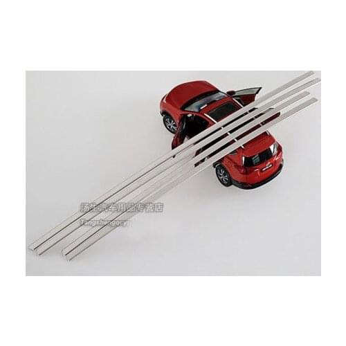 Stainless steel Inner Door Panel Moldings Trim Pair for Toyota rav4 2013 2014