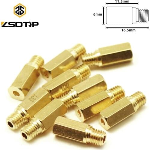 ZSDTRP 10pcs Carburetor Main Jet M5 Thread for BD CRS FCR FCR-MAX PD PE PJ PWK PWM Carbs Injector Nozzle Size 60-215