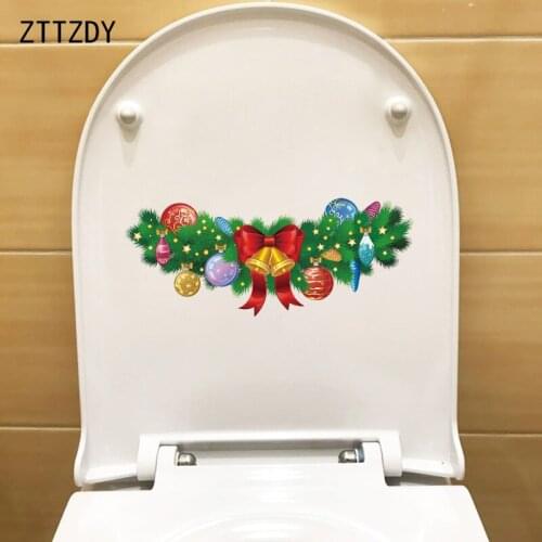 ZTTZDY 26.3×10.6CM Fashionable Cute Bell Branch Ring Kids Room Wall Stickers Toilet WC Decoration T6-0031