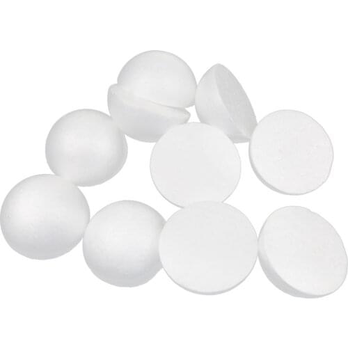 10 Modelling Styrofoam Foam Ball Hemisphere Decor Craft Kids DIY White 10cm