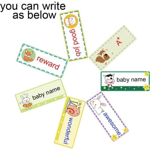 300Pcs/Roll 4 Styles Children Kids Name Stickers Daycare Lables Bottle Sticker P31B
