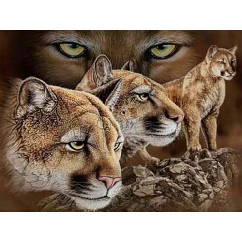 5D DIY Diamond Painting Accessories Panther Leopard Full Square/Round Diamond Painting Rhinestones Mosaic Gift Home Decoration