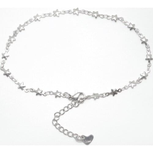 304 Stainless Steel Anklet Pentagram Star For Women Beach Foot Jewelry Leg Chain Ankle Bracelets Women Accessories, 1 Piece