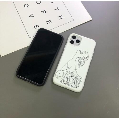 Line Art Phone Case For iPhone 6s 7 8 Plus X XR XS Max 12mini Fashion Abstract Lover Face Soft TPU For iPhone 11pro 12pro max