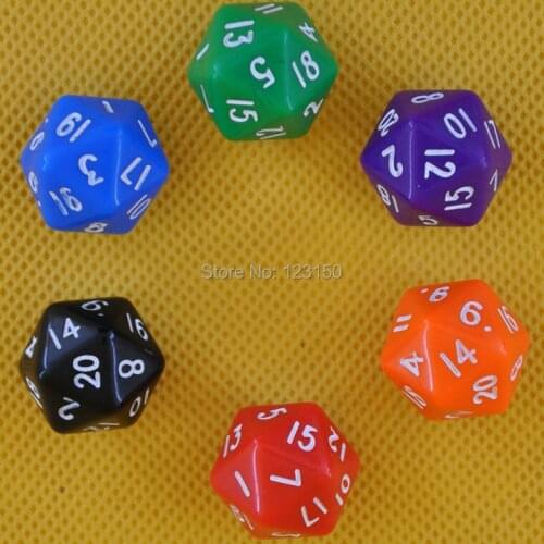 DC-225 Plastic Dice,20 Numbers, 6pcs/lot, Free Shipping
