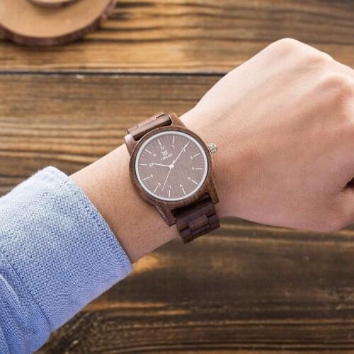 UWOOD LEEEV Wood Watch Men Quartz Watches Man Retro Raw Sandal Wooden Watches For Husband Gift Bamboo Watch Vingate Wrist