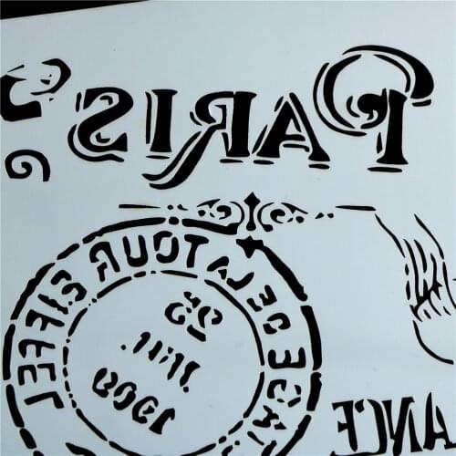 DIY Craft Layering Stencils For Walls Painting Scrapbooking Stamping Stamp Album Decorative Embossing Paper Card Retro Paris