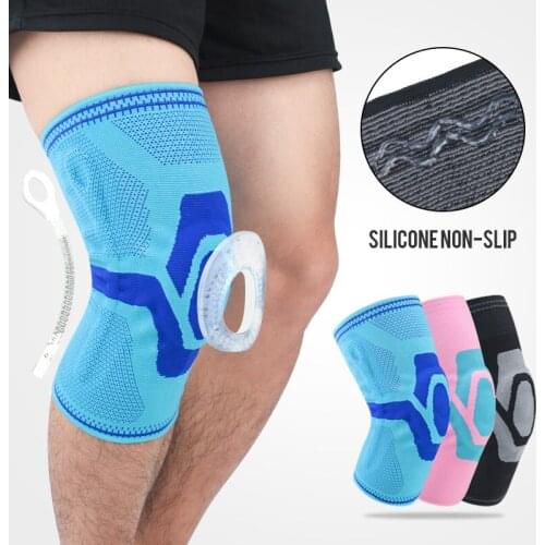 1Pair Elastic Breathable Knee Protection Use In Football Basketball Volleyball,Spring Can Lighten Load O-Ring Massage Patella