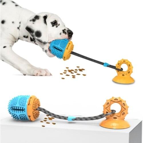 Dog Toys Silicone Suction Cup Chew Pet Sucker Leakage Toy Pet Dog Food Leakage Ball Molar Toy Pet Supplies