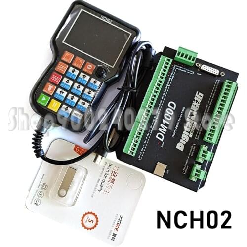 NCH02 CNC Handle Motion Controller mach3 3/4/5axis 125 KHz PulseU-disk Read G-CODE