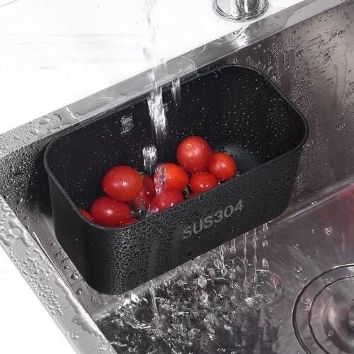 Stainless Steel Kitchen Sink Strainer Drain Fruits Vegetable Sponge Rack Storage Tool Basket For Sink Filter Shelf Accessories