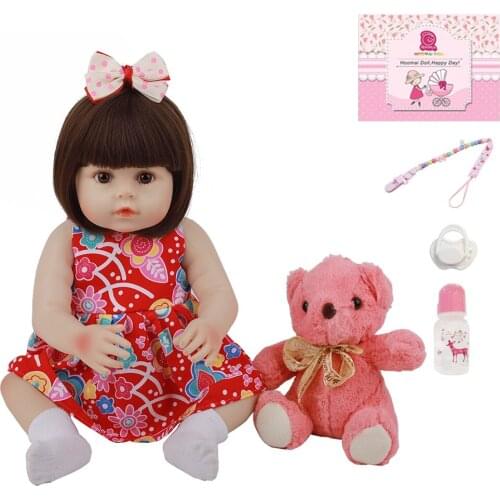 Newest Fashion Baby Cute Doll Toy 18'' 48 CM Full Silicone Body Fantasy Bebe Reborn Realista Wholesale Kids Childrens Day Gifts