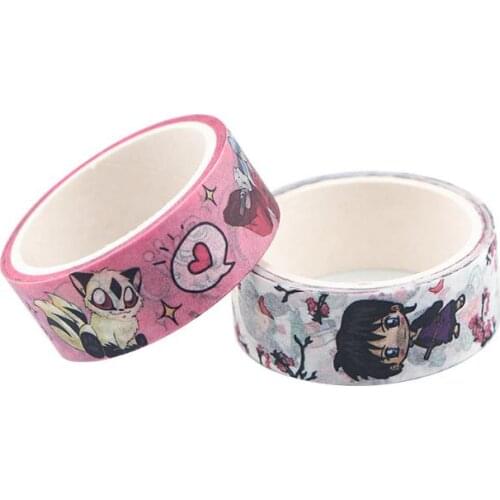 1Pcs New Anime Inuyasha Washi Tape Colored Pocket Tearable DIY Decorative Tape Sticker Accessories Classic Toys for Kids Gift