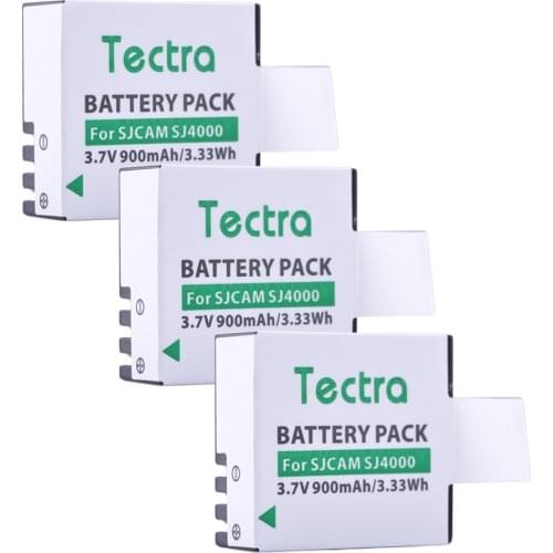 Tectra 3pcs/pack Li-ion Camera BATTERY SJCAM SJ4000 for SJCAM Series M10 SJ4000 SJ5000 Series Sport Camera batteries