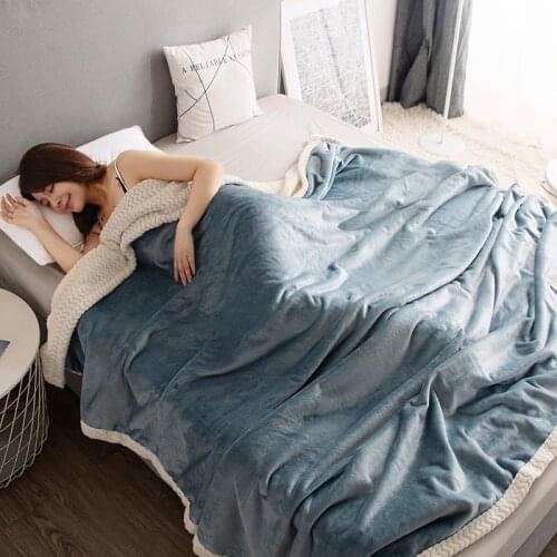 Mantas lisas para camas, manta de Sherpa suave, manta gruesa de franela cálida, manta a cuadros para sofá, manta polar