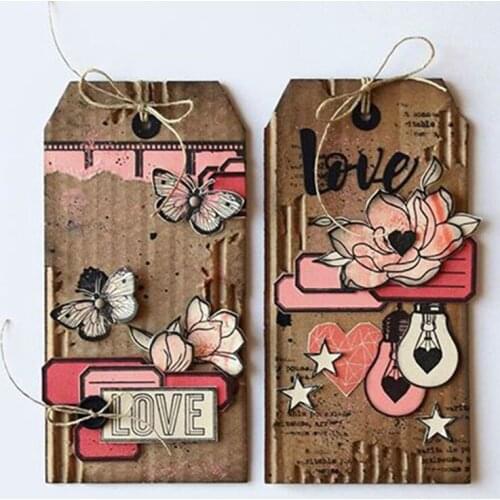 Letters Words "HAPPY" "LOVE " "YOU" Metal Cutting Dies for Making Card Scrapbooking Decorative Stencils Embossing DIY