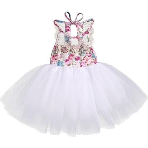 Cute Baby Kids Girl Lace Tulle Tutu Floral Dress Party Wedding Gown Formal Dress Sundress Princess Clothes 2019