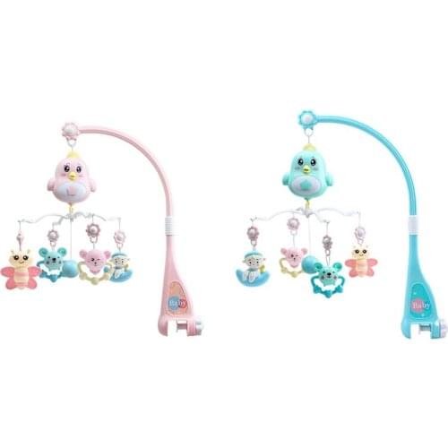 Baby Crib Mobile Crib Rattle Music Box Night Light Rotate Bed Toys
