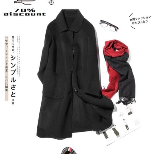 200% Wool Coat Men Handmade Double-sided Man Jacket Spring Autumn British Windbreaker Mens Coats Overcoat KJ2550