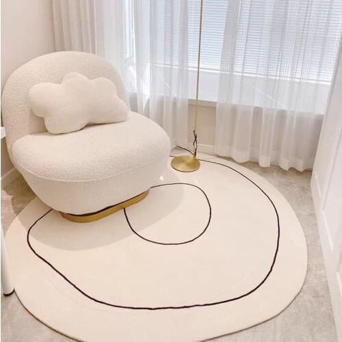 Soft Irregular Round Rugs For Bedroom Home Decor Carpet Kids Room Sofa Coffee Table Floor Mat Nordic Design Carpet Livingroom