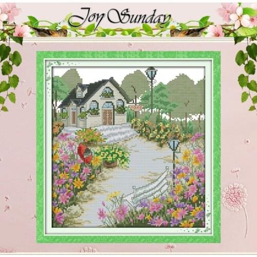 A rustic cottage (4) Counted Cross Stitch 11CT 14CT Cross Stitch Set Wholesale Scenery Cross-stitch Kit Embroidery Needlework