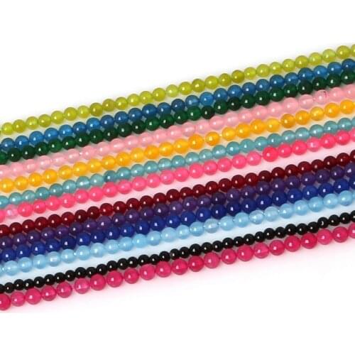 Dyed color 2mm 170pcs Natural white Stone Loose round Beads DIY Beads for DIY fashion bracelet Jewelry making free shipping