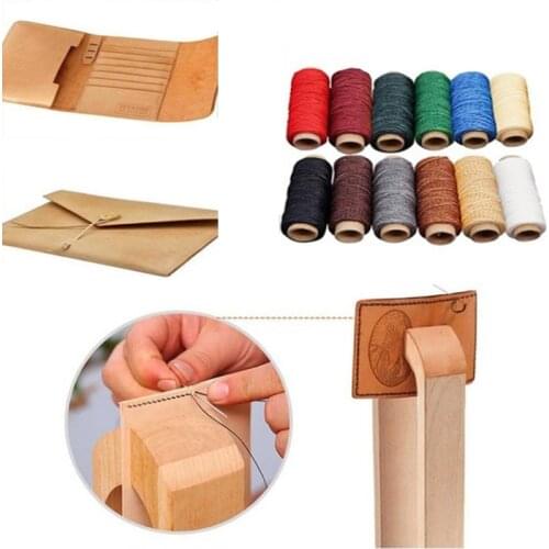 50M 1 Mm Flat Waxed Sewing Line Thickness Waxed Thread For Leather Waxed Cord For Leather Craft Hand Stitching Thread