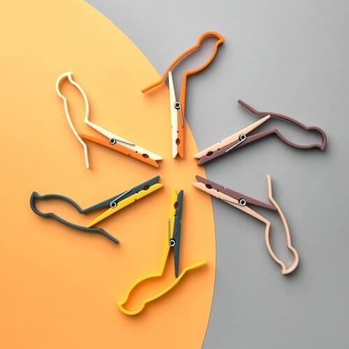 2pcs Household Laundry Clip Pegs for Underwear Snacks Socks Hanger Windproof Plastic Clothespin Multifunctional Drying