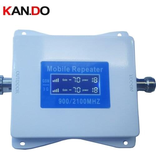 2G+3G repeater new model 22 dbm 65dbi LCD display dual bands GSM 3g booster repeater DCS 900 2100mhz 3g booster