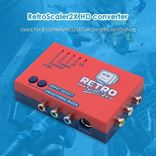 RetroScaler2x A/V to HDMI-Compatible Converter Audio Video Line-Doubler for PS2/N64/NES/Dreamcast/Saturn/MD1/MD2 Game Consoles