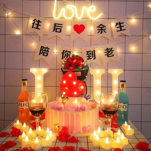 Candlelight Dinner Candle Romantic Surprise Husband Birthday Wedding Anniversary Anniversary Props Scene Decoration Decoration