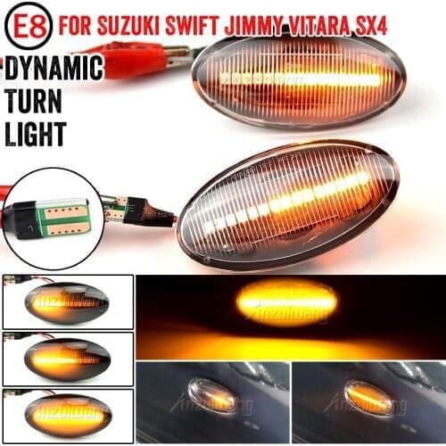LED Car Dynamic Side Marker A Pair For Suzuki Swift Jimmy Vitara SX4 Alto Turn Signal Light Flowing Water Light Blinker Light