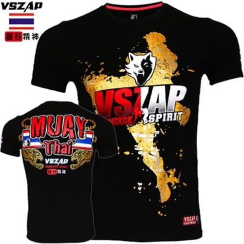 VSZAP MMA Short Sleeve Bushido Combat Sports Fight MMA Quick Dry T-Shirt Men Training Sports Fitness Martial Arts Wind