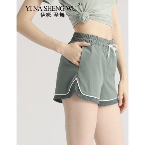 Women 2 In 1 Running Shorts Elastic Waist Pocket Tight Yoga Short Woman Quick Dry Sports Shorts Gym Fitness Shorts Sportswear