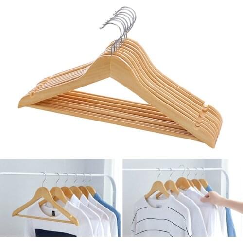 1Pcs Solid Wood Clothes Hanger Non-slip Hangers Man Woman Clothes Hangers Shirts Sweaters Dress Hanger Suit Hanger For Home