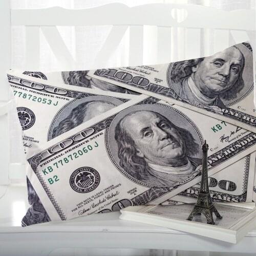 1pc Pillow cover Pillow case Luxury Bedding Pillowcase Pillowcovers decorative 50x70 Customizable size 3D Print dollar grey