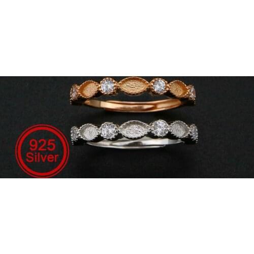 1Pcs Keepsake Breast Milk Resin Ring Settings Solid 925 Sterling Silver Rose Gold Plated 2x4MM Marquise Bezel with 2mm 1294219