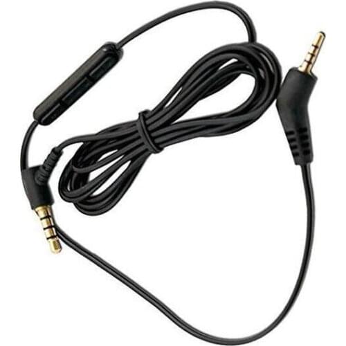 100Pcs/Lot 2.5mm To 3.5mm Replacement Audio 1.2M Extension Cable Cord With Mic For QC3 Headphones