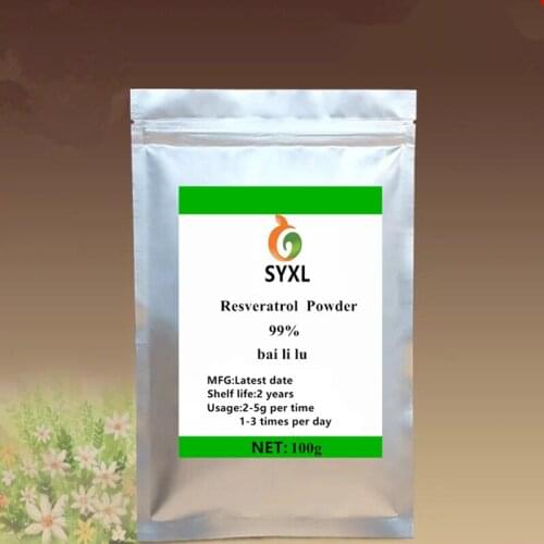 1000g 100% Resveratrol 99% Powder Polygonum cuspidatum extract Best Anti Aging and Antioxidant Support Aging,Anti Wrinkle