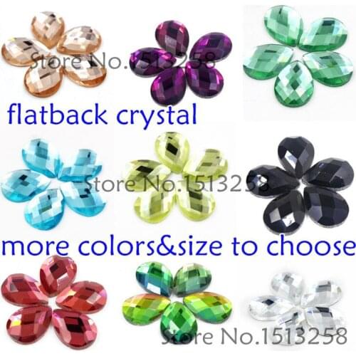 10x14,11x18,13x18,18x25,7x12mm Flat Back Pear Drop Fancy Crystal Stones Teardrop Glass Stones More Colors And Sizes To Choose