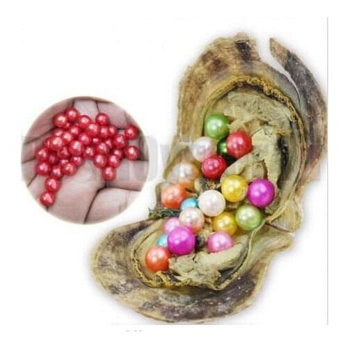 20pcs/lot Mixed Colors Round Akoya Pearl Oyster 6-7MM Single Love Pearl in Saltwater Oyster Sample Order 27 Colors ABH758