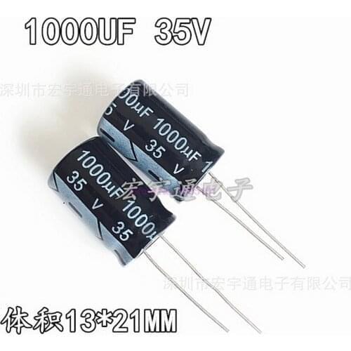 20packs,200pcs/pack 1000UF 35V 35V 1000UF Aluminium Electrolytic Capacitor Size 13*21MM 35 V / 1000 UF Electrolytic Capacitor