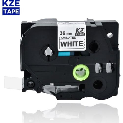 36mm Tze261 Black on White Laminated Label Tape Cassette Cartridge label ribbon tze tape Tze-261 tze 261 tze261 for P-touch PT