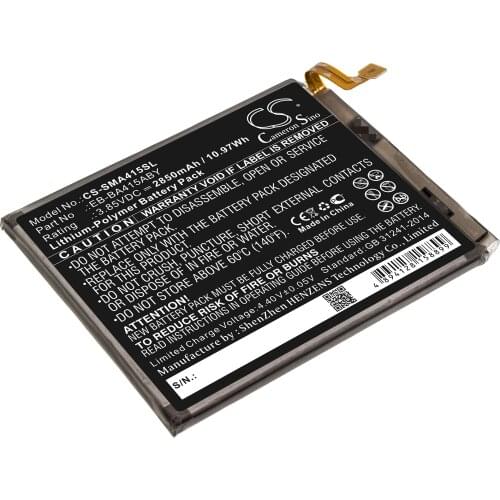 CS 2850mAh/10.97Wh battery for Samsung Galaxy A41 2020, SC-41A, SCV48, SM-A415, SM-A415D, SM-A415F/DS