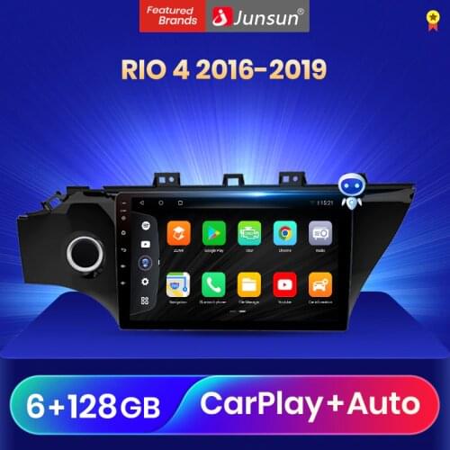 Junsun V3Pro Qualcomm Voice Control Android 10 Car Radio Multimedia Player For Kia RIO 4 X-Line 2016 - 2019 CarPlay Auto 2Din