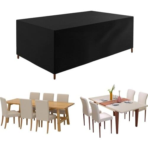 Garden Furniture Covers Outdoor Black Waterproof Covers Rain Snow Chair covers Sofa Table Chair Set Dust Proof Cover