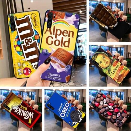 Chocolate Candy Heart Pattern Phone Case for Huawei P20 P30 P40 lite E Pro Mate 40 30 20 Pro P Smart 2020 P10