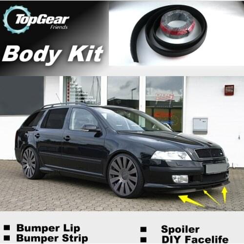 Bumper Lip Deflector Lips For Skoda Citigo Front Spoiler Skirt For TopGear Friends Car Tuning View / Body Kit / Strip