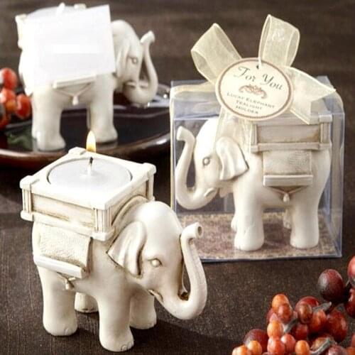 Good Luck Elephant TeaLight Holder Candle Holder Wedding Favors with Candle Inside Party Table Decoration Gifts LX8380
