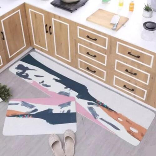 Tapis Nordic Kitchen Carpets Floor Mat Waterproof Oil-Proof Non-slip Rugs Household PVC Can Wiped Alfombra ковер Tapetes De Sala